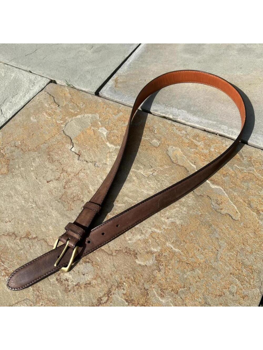 Vintage Y2K Coach Minimalist Brown Leather Belt